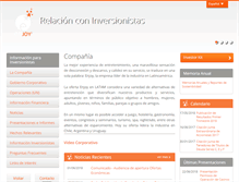 Tablet Screenshot of inversionistas.enjoy.cl